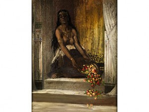 Halb Bekleidete Haremsdame by Etienne Alphonse DINET