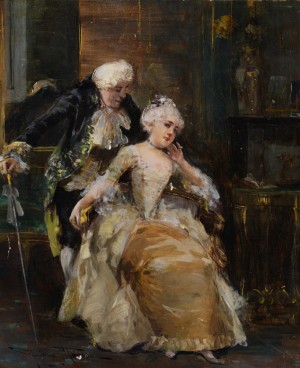 Ein Vertrauliches Gespräch by Cipriano Antonio MANNUCCI - auction artwork with signature