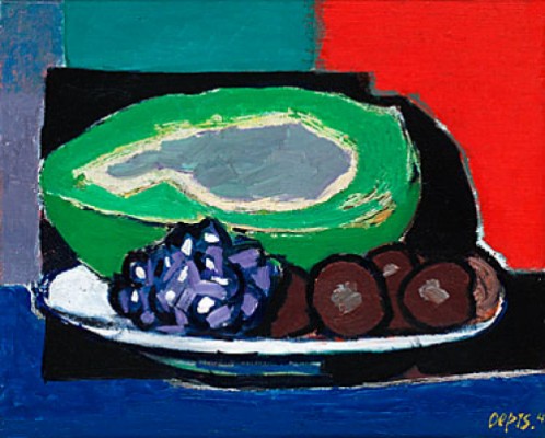 Le Melon Et Raisins Et Pommes by Willem OEPTS