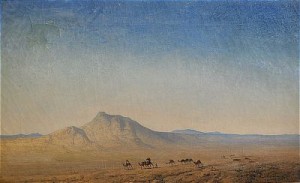 ökenlandskap Med Kamelkaravan by Henrik ANKARCRONA
