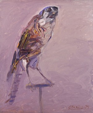 Hawk by Nathan OLIVEIRA - auction artwork with signature