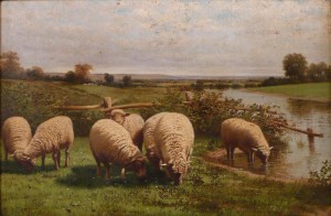 Bucolic Landscape With Sheep by Samuel Simpson CARR