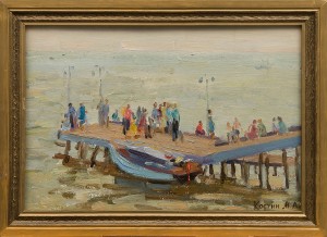 På Bryggan by Mikhail Alekseevich KOSTIN - auction artwork with signature