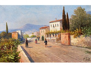Italienische Landschaft Mit Strasse by Pietro TORETTI - auction artwork with signature