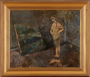 Ateljéinteriör by Christian KROHG