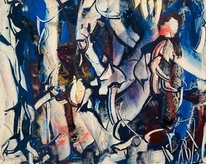 Composition With Blue by Evgeny MIKHNOV-VOITENKO