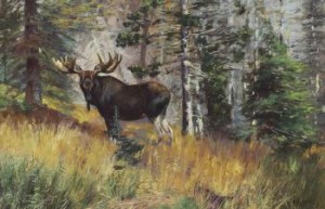 Moose In A Landscape by Carl Clemens Moritz RUNGIUS