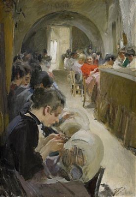 Spetsknypplerskor I Venedig by Anders ZORN