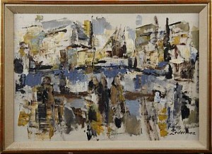 Kompisition by Julius ZEDERMAN - auction artwork with signature