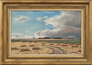 Augustidag På Söderslätt, Motiv Från Gislöv by Karl LUNDBORG