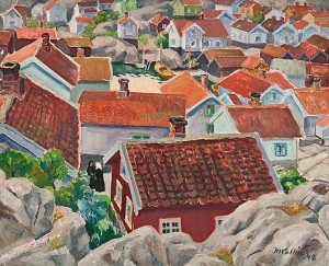 View Over The Village Roofs by Marcus COLLIN