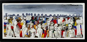 Komposition Med Människor by Stig GYLFE - auction artwork with signature