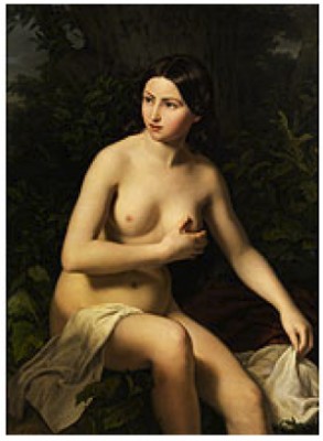 Sitzender Akt Eines Jungen Mädchens Beim Bade by Ludwig LÖFFLER - auction artwork with signature
