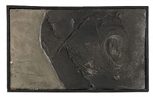 Relief Gris Avec Trois Trous - 1964 by Antoni TAPIES