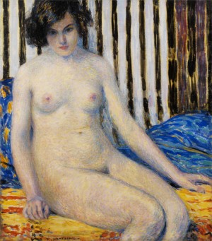 Sitzender Mädchenakt by Fernand LANTOINE - auction artwork with signature