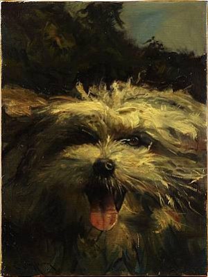 Motiv Med Hund by Erling GEORG - auction artwork with signature