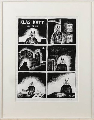 Klas Katt by Gunnar LUNDKVIST - auction artwork with signature