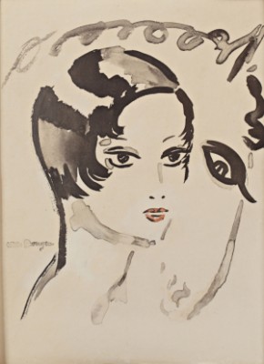 Portrait De Femme Et Tête De Cheval - Programme Pour Cirque D'hiver by Kees Van DONGEN