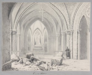 Kyrkointeriör by Carl Von Der HELLEN - auction artwork with signature
