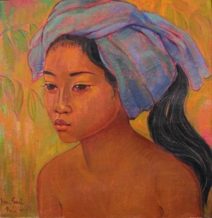 Bust Portrait Of Balinese Woman by Han SNEL