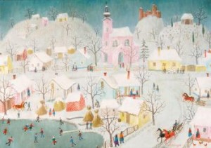 Dorfleben Im Winter by Istvan PEKARY
