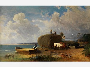 Wagen Am Ufer Eines Oberbayerischen Sees by Heinrich DEUCHERT - auction artwork with signature