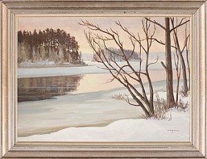 Vinterlandskap by Ari RANTALA - auction artwork with signature