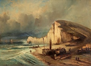 Motiv Från étretat by Eugène Louis Gabriel ISABEY