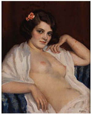 Halbakt Einer Jungen Dame by János Lászlo ALDOR