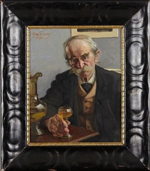 Vindrickande Man by Hans TOEPPER