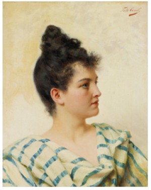Porträtt Av Ung Kvinna by Tito CONTI - auction artwork with signature