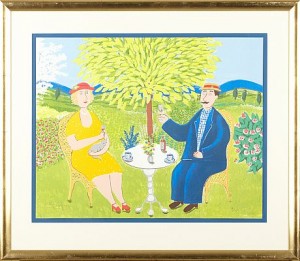 Kaffestund Med Avec by Cecilia ANDERBERG - auction artwork with signature
