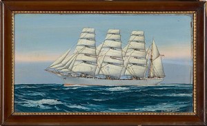 Fartygsporträtt Av Norsk Fyrmastad Bark by Erling GULBRANDSEN