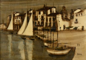 Port De Saint-tropez by Georges DAMIN - auction artwork with signature