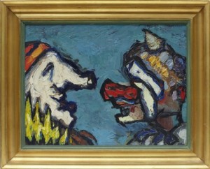 Clowns Dialogue by Armand Henri NAKACHE - auction artwork with signature