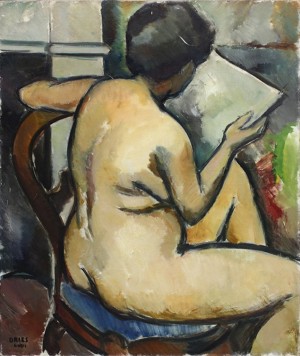 Nu Pres De La Cheminee by Jean DRIES - auction artwork with signature