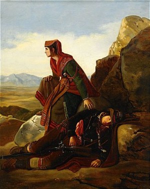 Vilostund I Bergssluttning by Léopold Louis ROBERT - auction artwork with signature