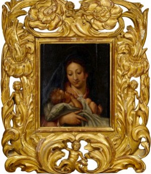 Madonnan Med Barnet by Alessandro TURCHI - auction artwork with signature