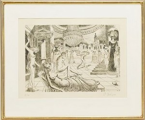 The Complete Suite Comprising 10 Etchings And One Drypoint by Paul DELVAUX