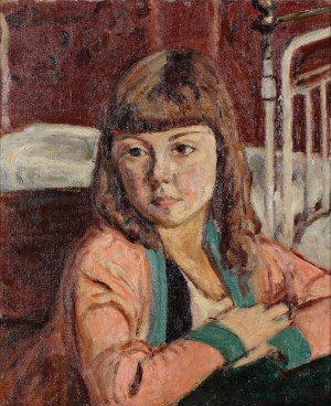 Portrait De Mirele by Isaac DOBRINSKY - auction artwork with signature