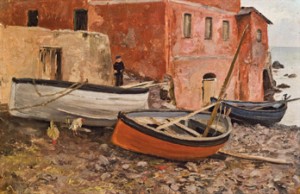 Fischerboote An Land by Alfred ZOFF