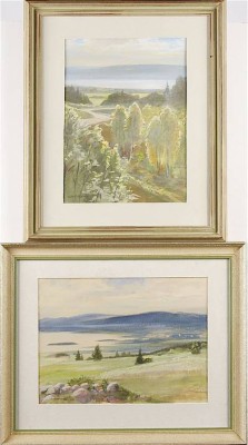 2 St, Motiv Från Orsa Och Frycksås by Eihard LANGE - auction artwork with signature