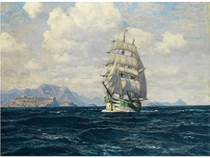 Segelschiff Vor Der Italienischen Küste by Michael Zeno DIEMER