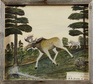 älgjakt by Nils Nilsson (Sami Artist) SKUM