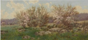 Orchard With Blooming Trees by Robert Melvin DECKER