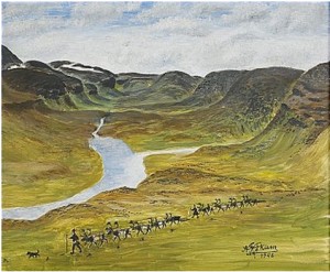 Rendrivning På Fjället by Nils Nilsson (Sami Artist) SKUM