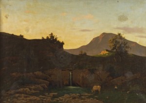 Paysage D'italie by Luigi BERTELLI - auction artwork with signature