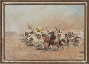Orientaliska Ryttare by Jon POPP - auction artwork with signature