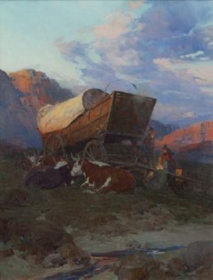 Camp On The Overland Trail by Frank Tenney JOHNSON