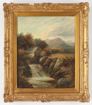 Flod Med Kvarnhjul by George Henry CLEMENTS - auction artwork with signature